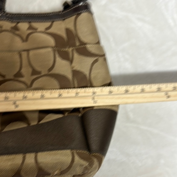 Coach Brown Tote Bag with Signature Design - Picture 15 of 16